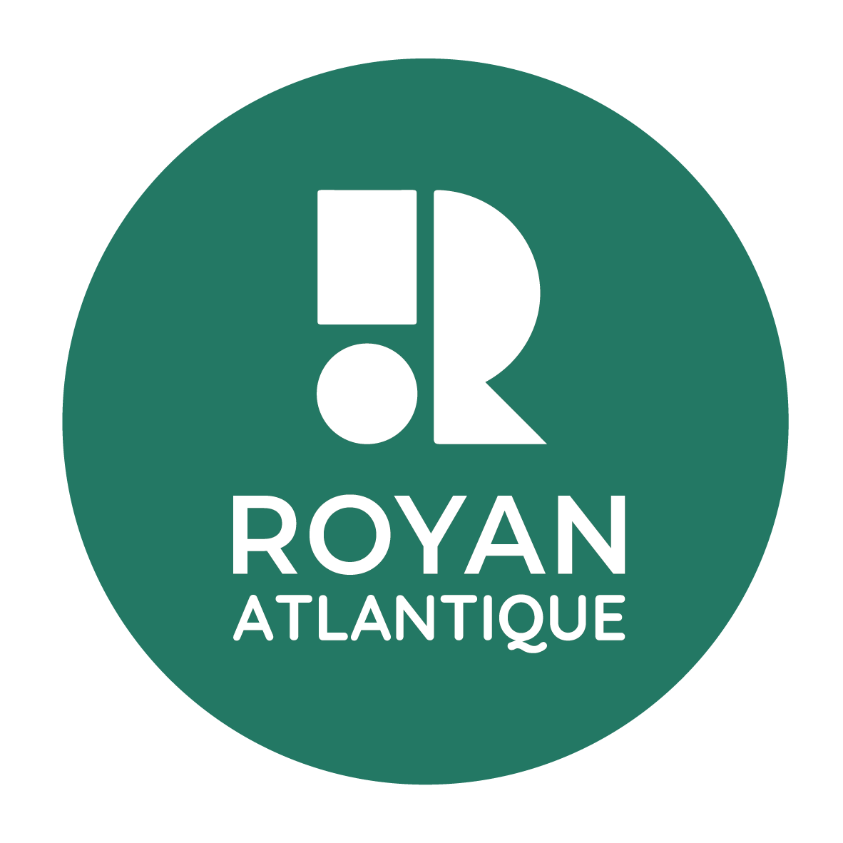 Royan Atlantique   estampille cartouche rond vert pin